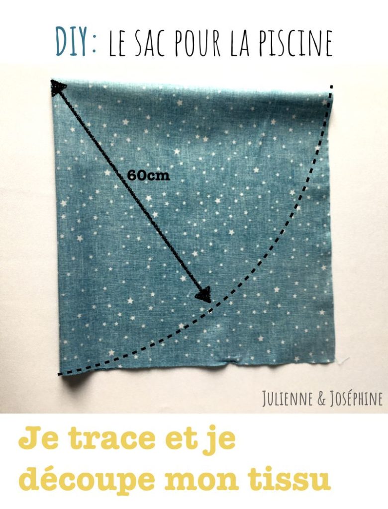 découpe tissu sac pour la piscine